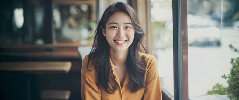 Young Girl Smiling Widely